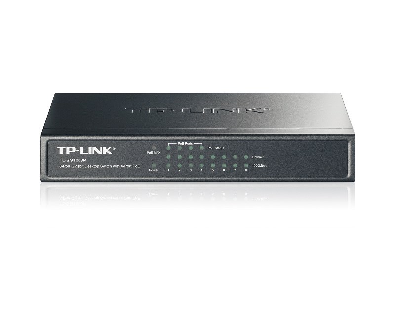 Tp-Link 8Port Gigabit 4xPoE 55W (TL-SG1008P)