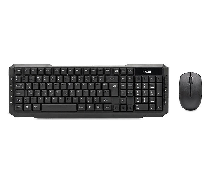 Everest KM-510 Siyah Kablosuz Q Klavye Set