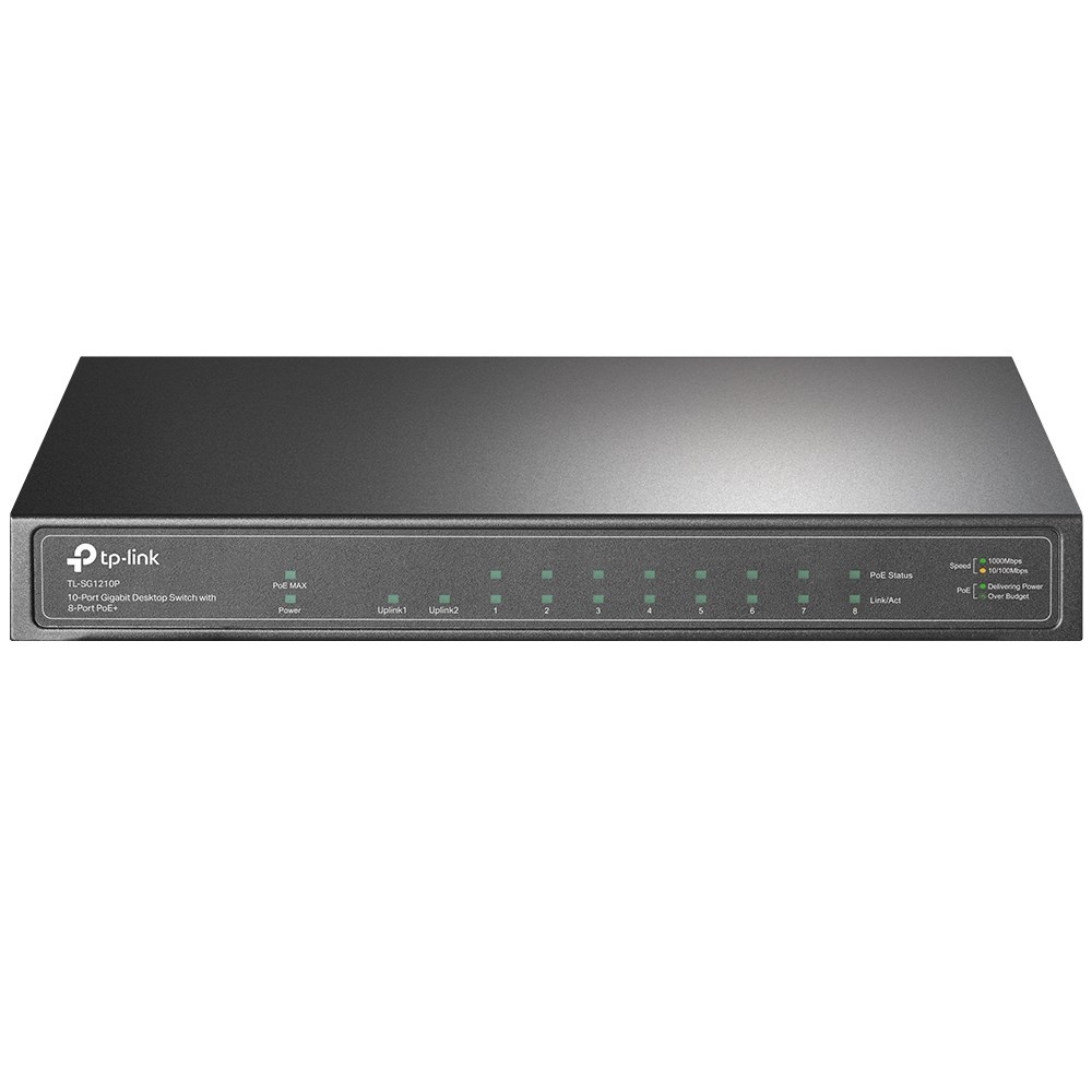 Tp-Link 10Port Gigabit 8xPoE 63W (TL-SG1210P)
