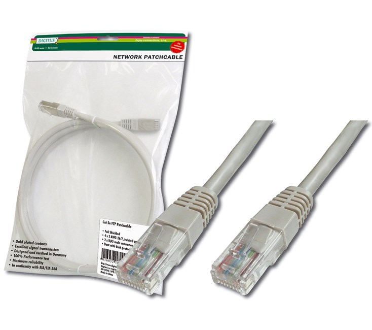 Digitus Patch Kablo Cat5E Gri (3m)