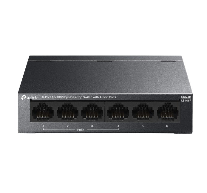 Tp-Link 6Port 10/100 Mbps 4xPoE 65W(LS106P)