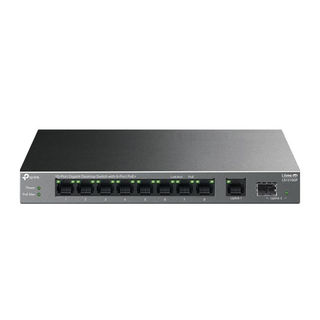 Tp-Link 10Port Gigabit 61W (LS1210GP)