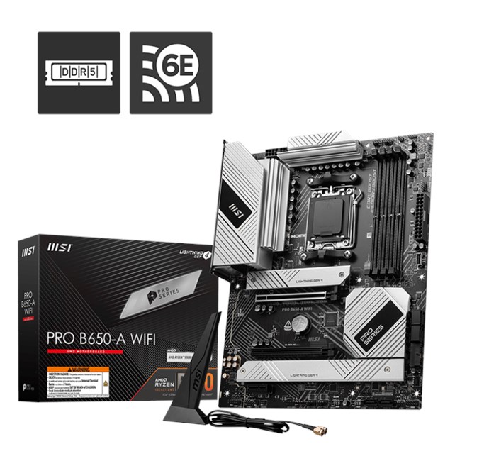 MSI Pro B650-A Wifi D5 AM5 Hdmi Dp Type-C