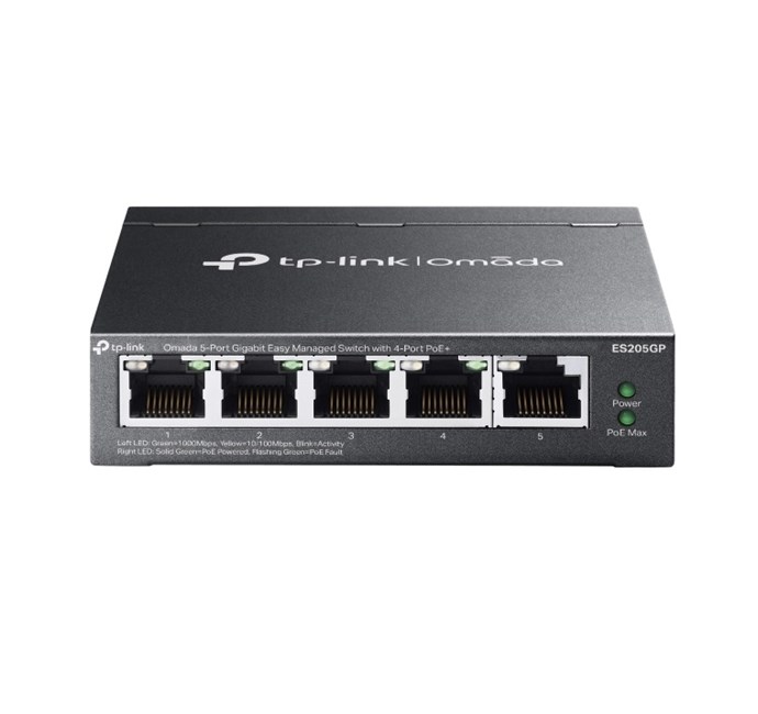 Omada 5Port Gigabit 4xPoE 65W (ES205GP)
