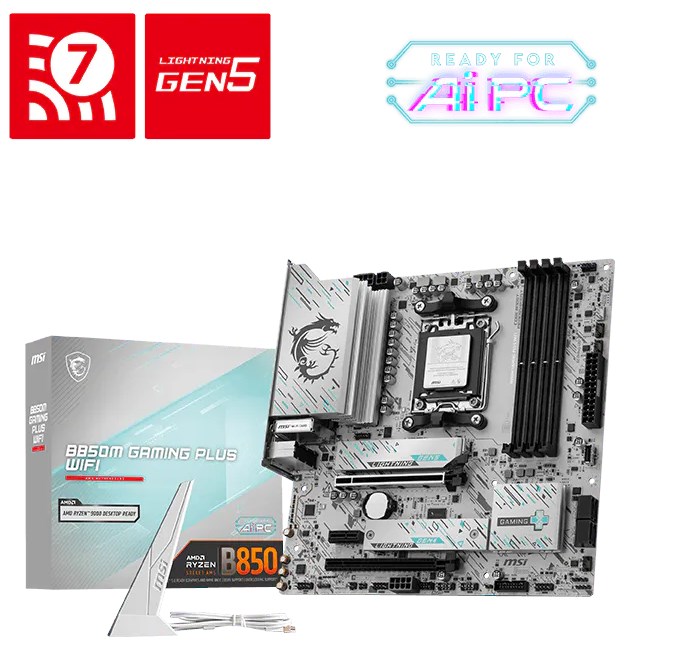 MSI B850M Gaming Plus Wifi AM5 Ryzen D5 Dp Type-C