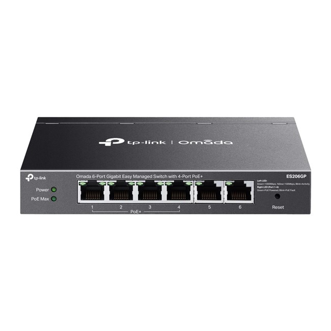 Omada 6Port Gigabit 4xPoE 65W (ES206GP)