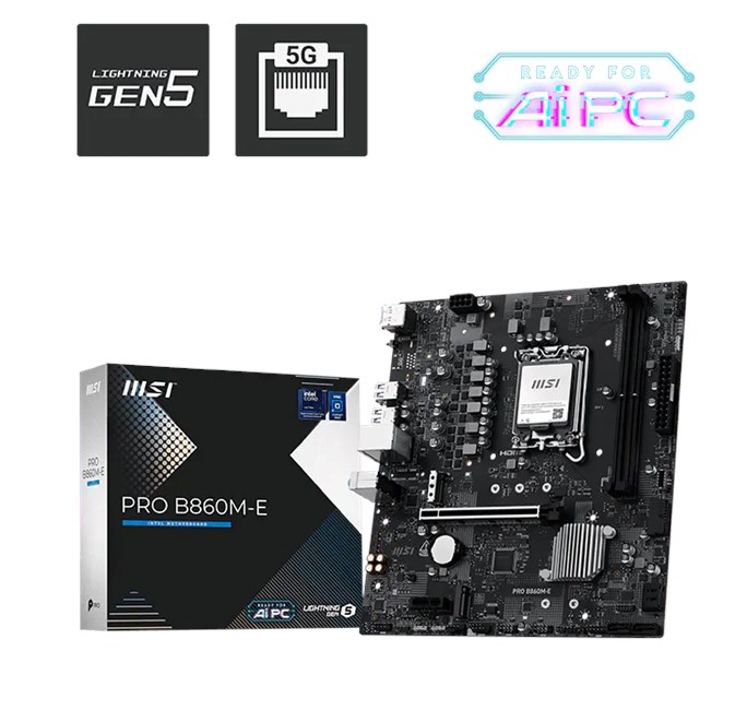 MSI PRO B860M-E D5 1851P Hdmi Dp 5G-LAN