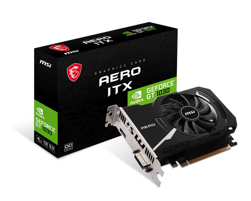 MSI GeForce GT 1030 4GB Aero ITX OC GDDR4 64Bit