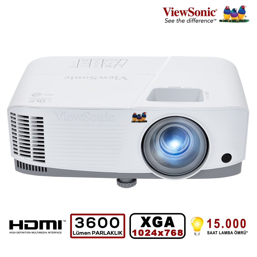 VIEWSONIC PA503X  DLP XGA 1024X768 4000AL HDMI 3D 22000:1 HOPARLOR PROJEKSIYON