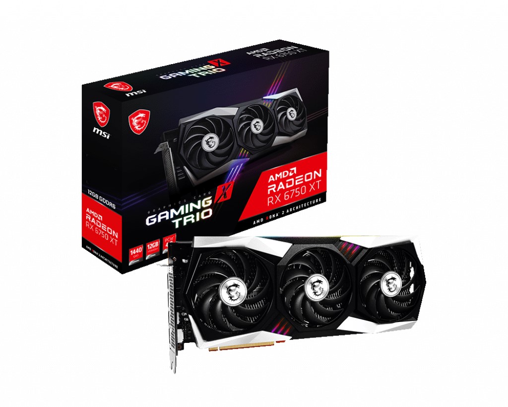 MSI VGA RADEON RX 6750 XT GAMING X TRIO 12G RX6750XT 12GB GDDR6 192B PCIE 4.0 X16 (3XDP 1XHDMI)