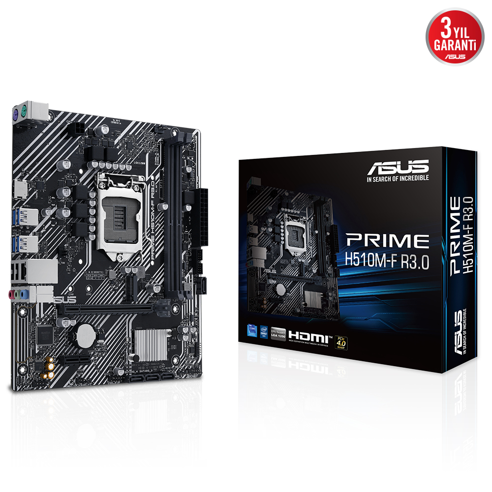 ASUS MB PRIME H510M-F R3.0 INTEL H470 LGA1200 DDR4 3200 HDMI M2 USB3.2 MATX ASUS MB 5X PROTECTION III ASUS MB Q-DESIGN CRASHFREE BIOS 3