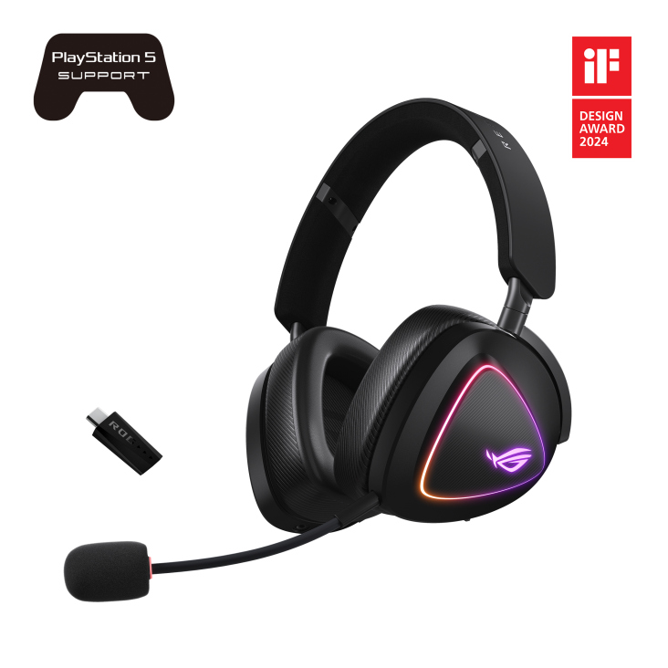 ASUS ROG DELTA II KABLOSUZ OYUN KULAKLIĞI (50MM TİTANYUM SÜRÜCÜLER ROG SPEEDNOVA 10MM SÜPER GENİŞ BANT MİKROFON 153-SAAT PİL ÖMRÜ DUALFLOW SES BT  2.4GHZ 3.5MM  PC SWITCH PS4 PS5 XBOX