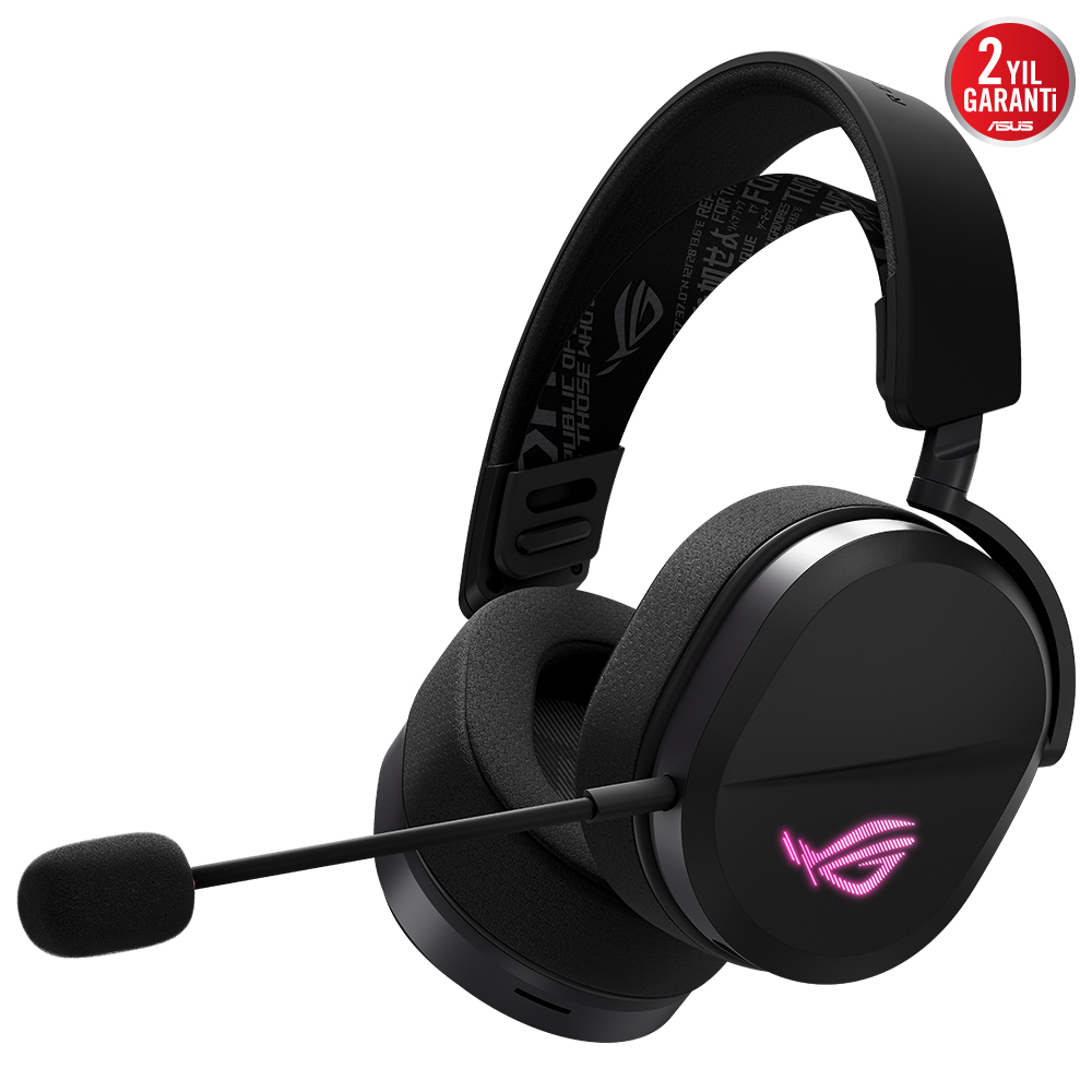 ASUS ROG PELTA KABLOSUZ OYUN KULAKLIĞI (BT  ROG SPEEDNOVA 2.4GHZ  USB-C  HAFİF 309G  50MM ROG TİTANYUM KAPLI SÜRÜCÜLER 10MM GENİŞBANT MİKROFON  60 SAAT PİL ÖMRÜ  PC  SWITCH  PS5 İÇİN)