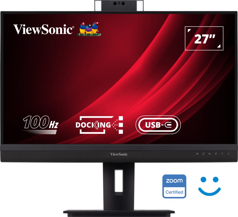 VIEWSONIC VG2757V-2K WINDOWS HELLO VE ZOOM SERTIFIKALI ACILIR WEB KAMERASI VE 5W HOPARLORLU QHD 100HZ VIDEO KONFERANS YERLESTIRME MONITORU