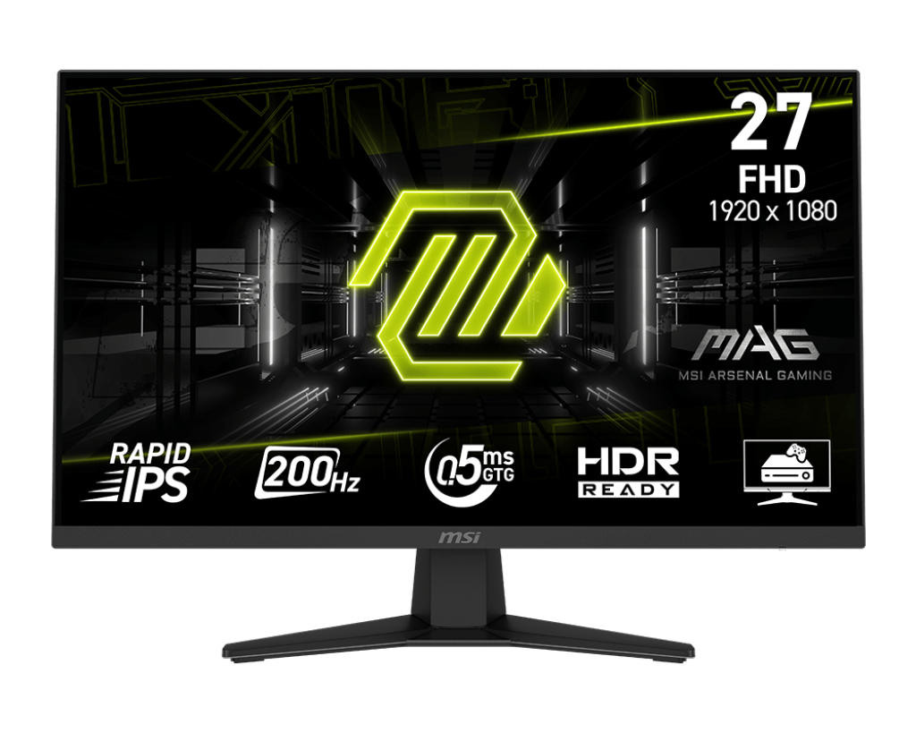 MSI 27 MAG 274F 1920x1080 (FHD) 16:9 FLAT RAPID IPS 200HZ 0.5MS (GTG) ADAPTIVE-SYNC GAMING MONITOR