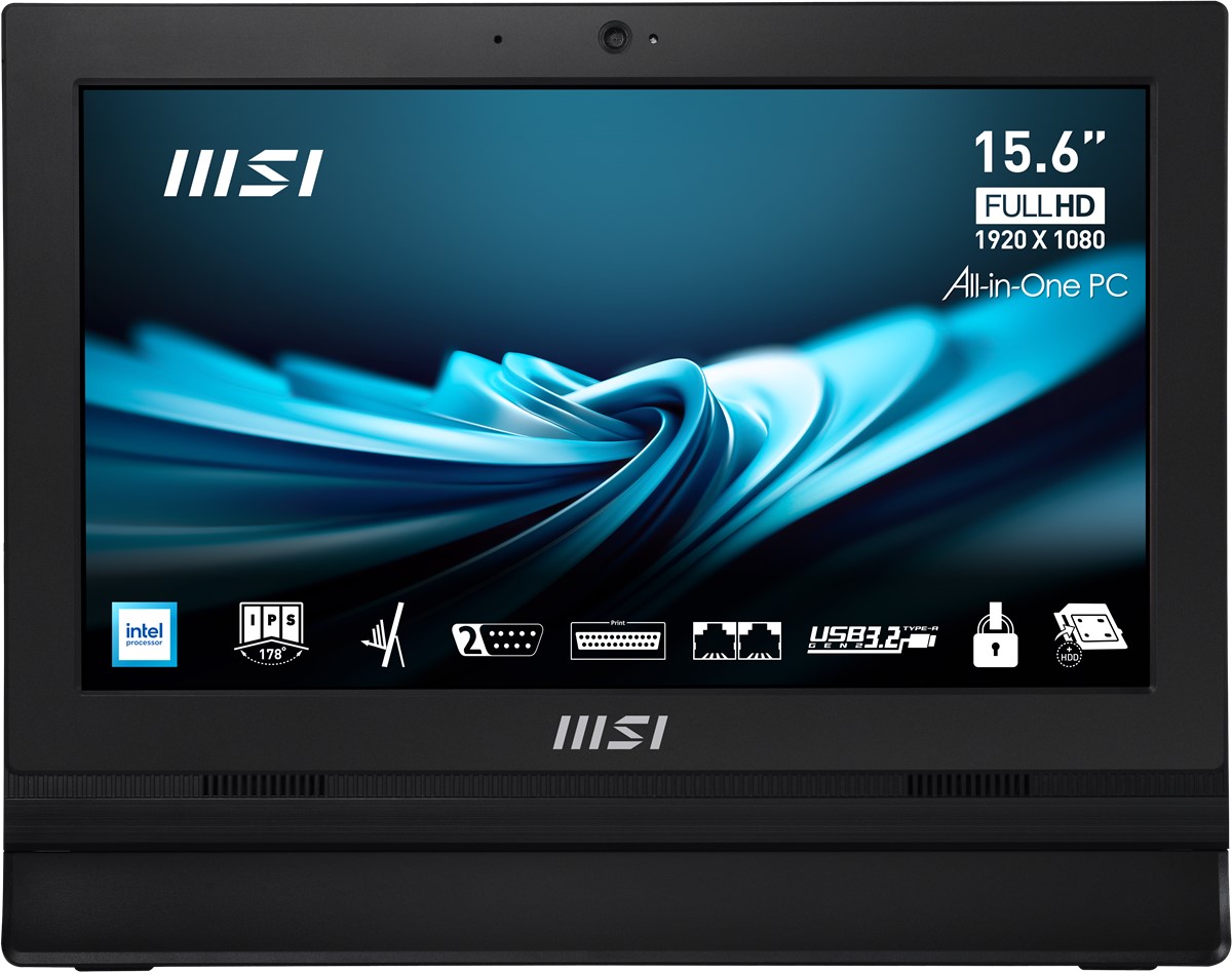 MSI PRO AP162T ADL-042XEU 15.6 FHD INTEL N100 8GB DDR4 256GB SSD FDOS DOKUNMATIK SIYAH AIO PC