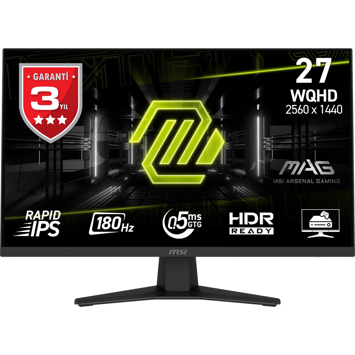 MSI 27 MAG 274QF 2560x1440 (WQHD) 16:9 FLAT RAPID IPS 180Hz 0.5ms (Min.) ADAPTIVE-SYNC GAMING MONITOR