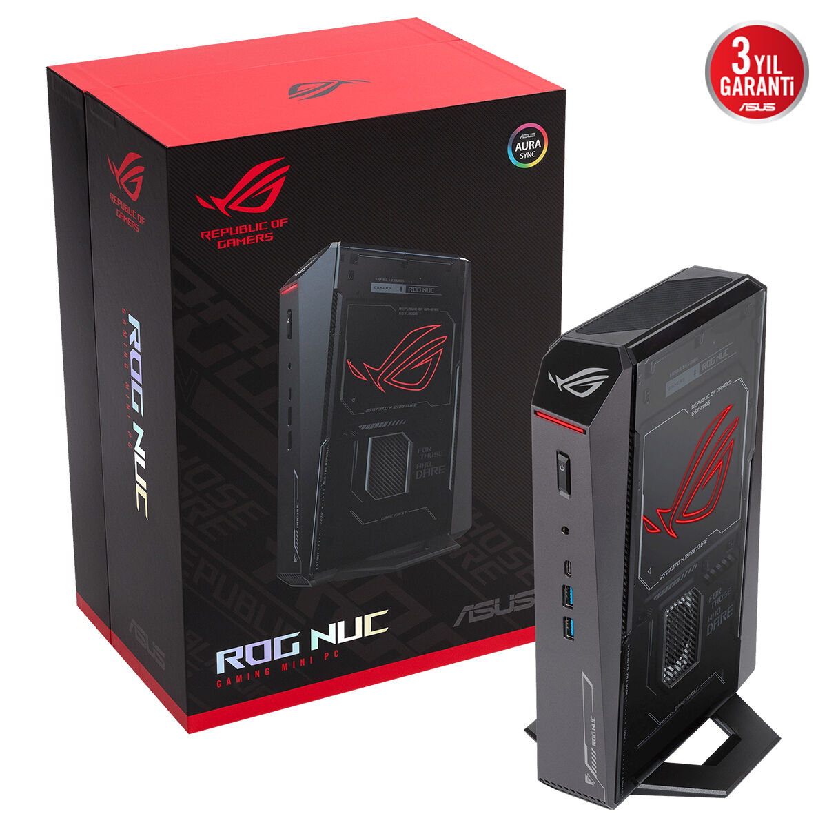 ASUS RNUC15JNK9X28AA2 ROG NUC INTEL ULTRA U9-275HX - NVIDIA GEFORCE RTX 5080 - 32GB RAM - 2TB SSD - WIN11 GAMING MINI MASAÜSTÜ PC