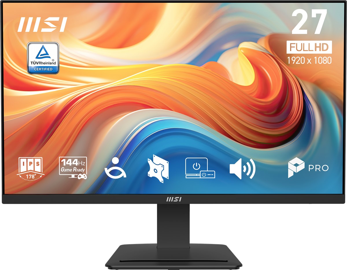 MSI 27 PRO MP273 E14A 1920x1080 (FHD) 16:9 FLAT IPS 144Hz 1MS (MPRT) FREESYNC SIYAH MONITOR