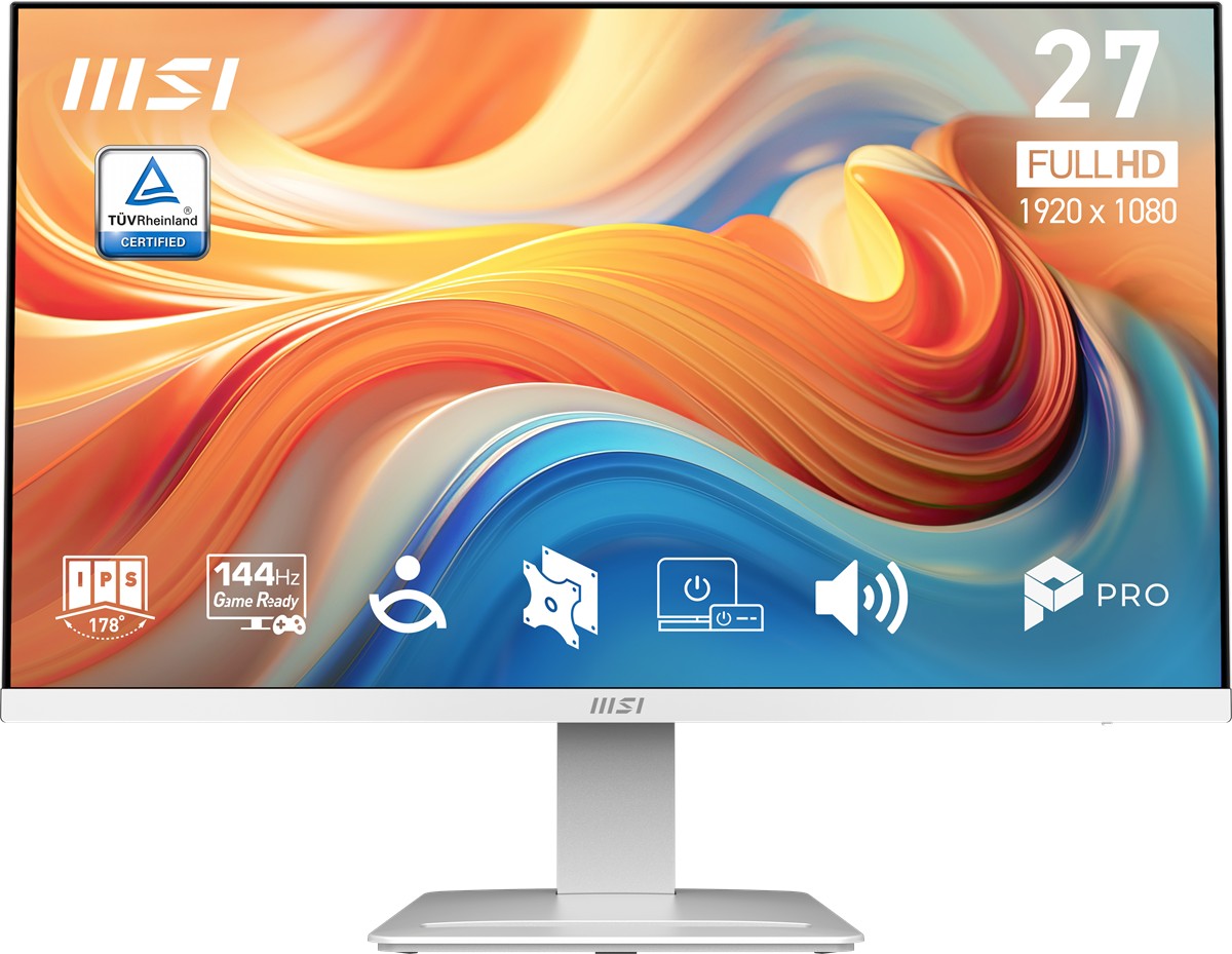 MSI 27 PRO MP273W E14A 1920x1080 16:9 FLAT IPS 144HZ 1MS (MPRT) FREESYNC BEYAZ MONITOR