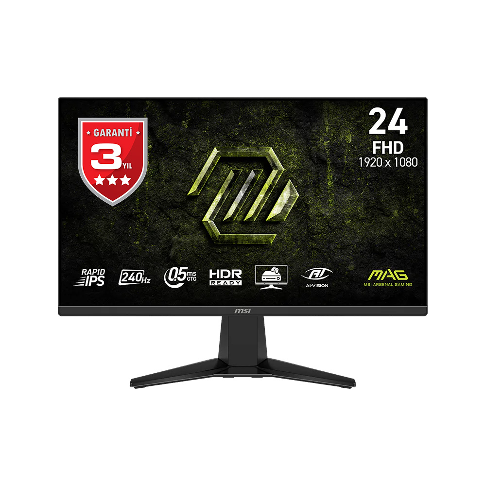 MSI 23.8 MAG 245F X24 1920x1080 (FHD) 16:9 FLAT RAPID IPS 240HZ 0.5MS (GtG Min.) FREESYNC PREMIUM GAMING MONITOR