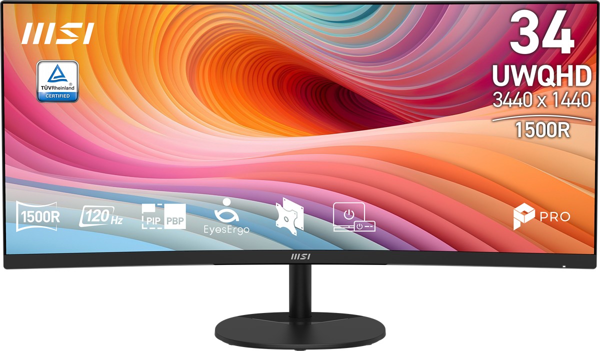 MSI 34 PRO MP341CQ E12 3440x1440 (UWQHD) 21:9 CURVE 1500R VA 120HZ 1MS (MPRT) ADAPTIVE-SYNC MONITOR